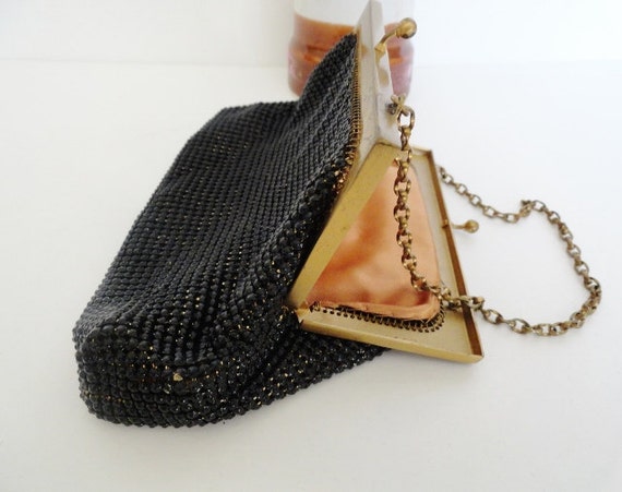 Whiting Davis Handbags|Vintage 1940s Black Ombre … - image 4