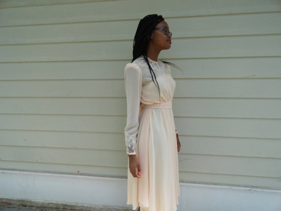 Vintage ALBERT NIPPON DRESS|Vintage Peach Albert … - image 5