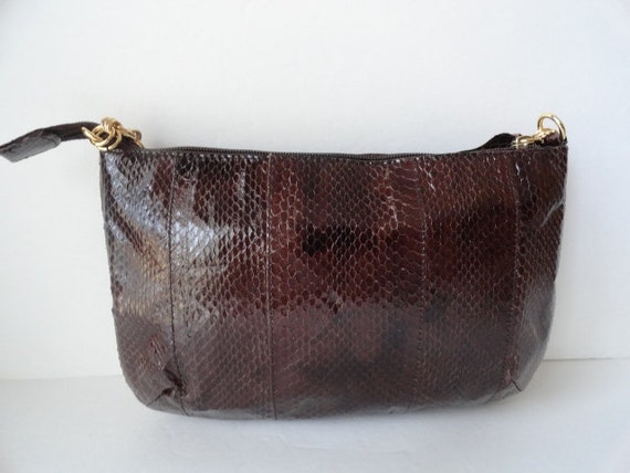 Vintage Snakeskin Handbag|BLOOMINGDALE'S Snakeski… - image 4