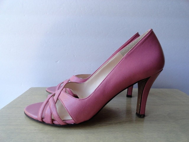 ANNE KLEIN VINTAGE Shoes Pink Vintage Anne Klein Leather - Etsy