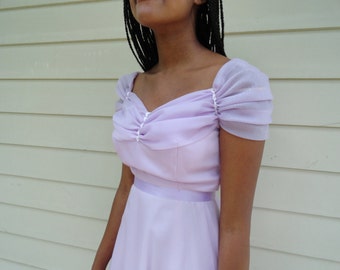 Vintage 90's Lavender Chiffon Prom Dress, Michelangelo, Formal Wear, Maxi,  Bias Cut, Spaghetti Strap, Cowl Bust, Empire Waist, Minimalist - Etsy
