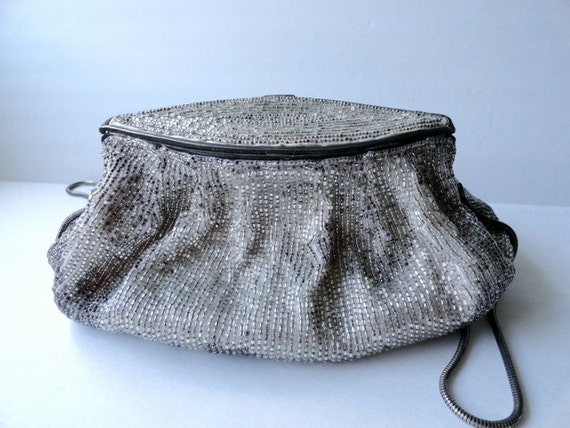 Vintage Handbags|Sterling Silver Beaded  Chain Pu… - image 2
