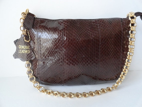 Vintage Snakeskin Handbag|BLOOMINGDALE'S Snakeski… - image 1