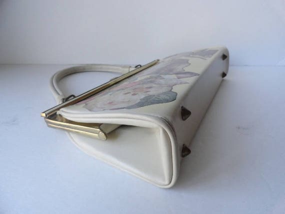 Vintage Ivory Handbag|OOAK Vintage 1950s Cream De… - image 2