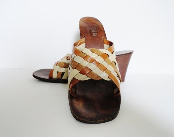 Vintage Golo Leather Wedge Heel Shoes|Vintage Lea… - image 5