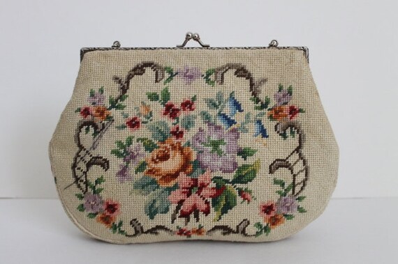 Vintage handbags|VINTAGE NEEDLE POINT Purses |194… - image 4