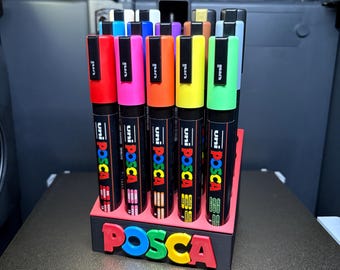 Customizable Marker Organizer for POSCA PCM-22, PC-5M, 3M, and 1M Paint Markers