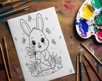 Libro para colorear de animales de otoño kawaii para niños (PDF)