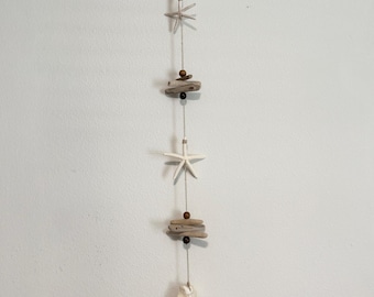 Handmade Driftwood and sea star Wind Chime
