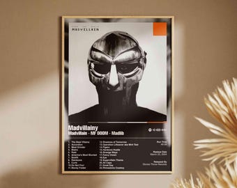 MF Doom Poster Print | Madvillainy Poster | Music Poster | Album