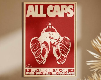 MF DOOM - All Caps Music Poster/Wall Art