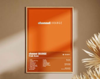 Frank Ocean - channel ORANGE / Póster de música de álbum premium / Impresión digital y física /
