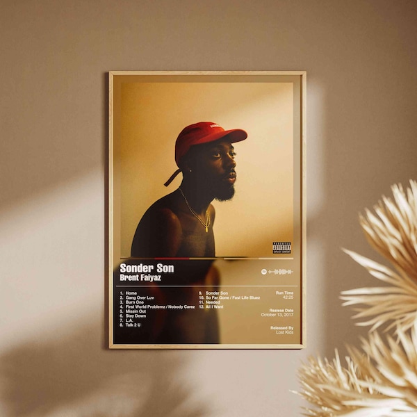 Brent Faiyaz - Sonder Son | Premium Album Music Poster | Digital & Physical Print |