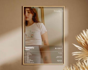 Clairo - Immunity / Póster de música del álbum Premium / Impresión digital y física /