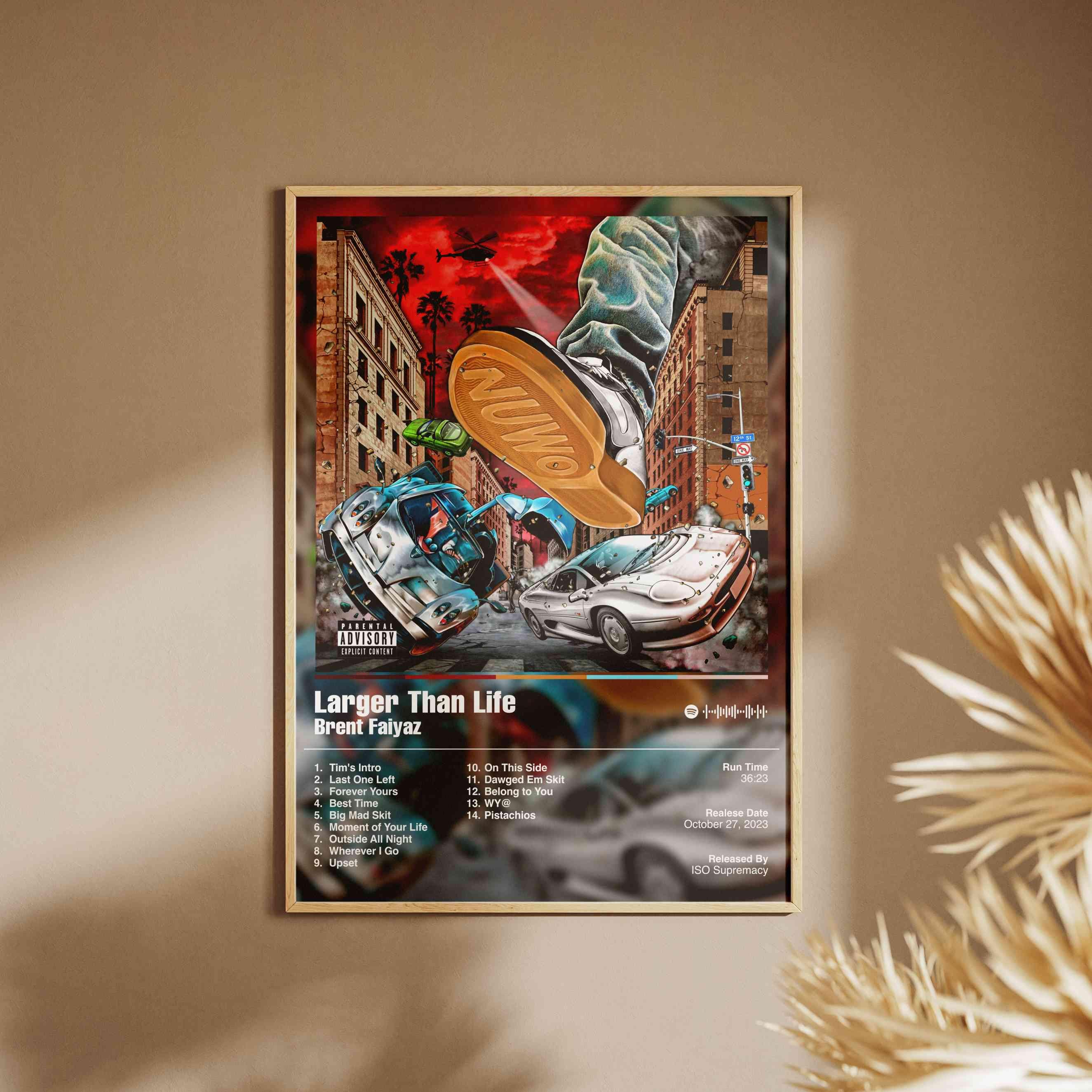 Brent Faiyaz - Larger Than Life | Premium Album Music Poster