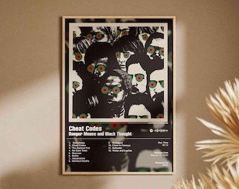 Danger Mouse y Black Thought - Cheat Codes / Póster de música del álbum premium / Impresión digital y física /t