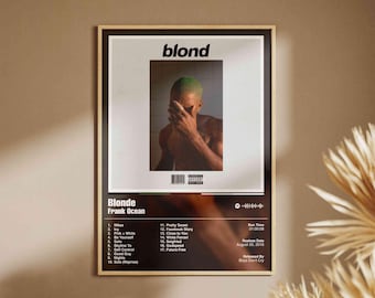 Frank Ocean - Blonde / Póster de música del álbum Premium / Impresión digital y física /
