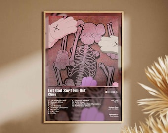 Clipse - Let God Sort Em Out / Póster de música del álbum premium / Impresión digital y física /