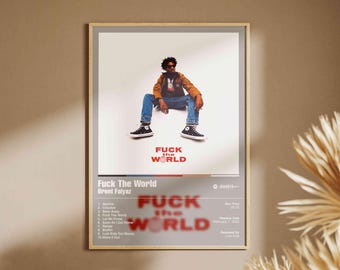 Brent Faiyaz - Fuck The World / Póster de música de álbum premium / Impresión digital y física /