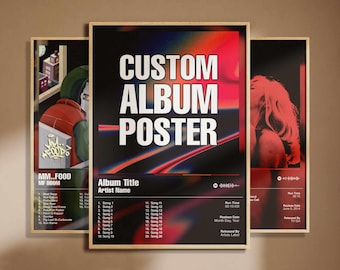 Póster de álbum personalizado / Elige tu propio álbum / Regalo musical personalizado / Digital y físico /