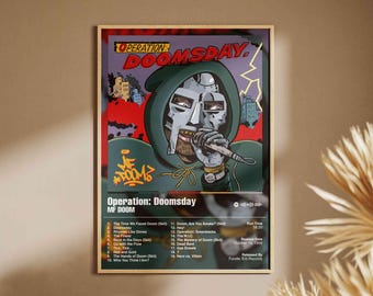 MF DOOM - Operation: Doomsday / Póster de música del álbum premium / Impresión digital y física /