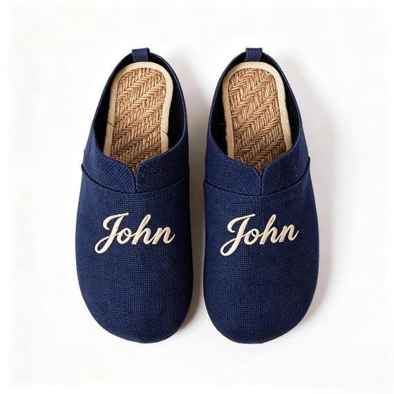 Custom Ethnic Linen Espadrilles for Men – Rope Detail Slip-On Summer Shoes, Breathable Woven Casual Flats, Beach Vacation Footwear