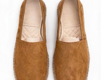 Sheepskin Woven Sole Espadrilles, Hemp Insole Sweat-Absorbent, Available in Olive/Brown/Beige/Coffee Brown