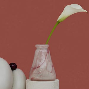 Boho Glass Vase, Modern Flower Vase, Multicolor Decorative Vase for New Home Gift, Minimalist Table Decoration, Gift for Plant Lover Mom