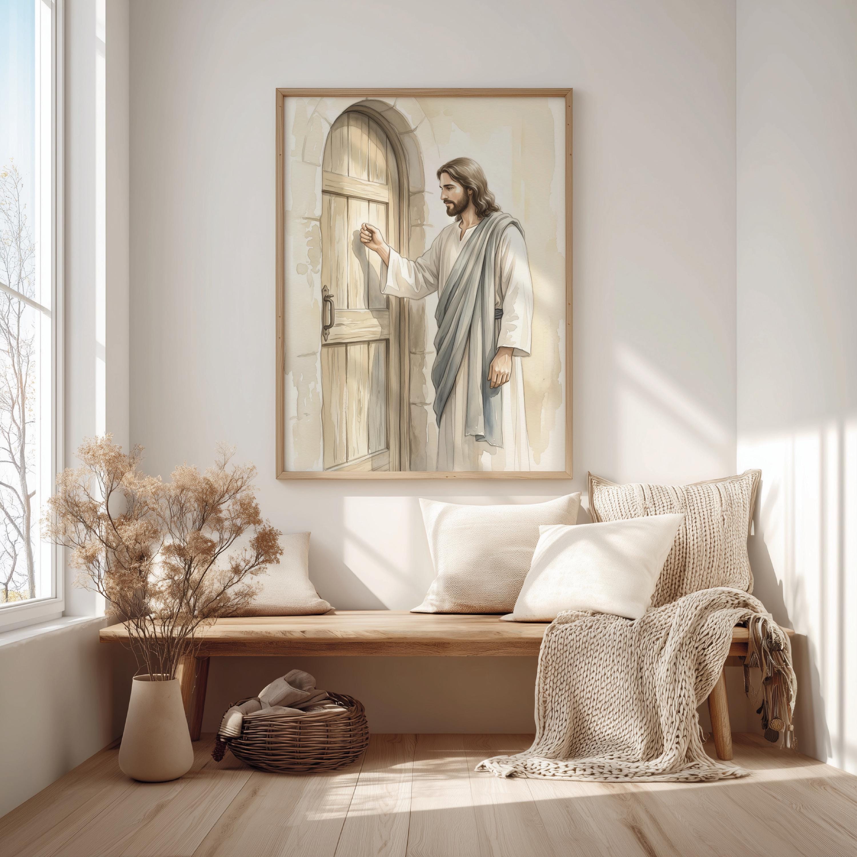Jesus Knocking at the Door Revelation 3:20 Wall Art, Christian ...