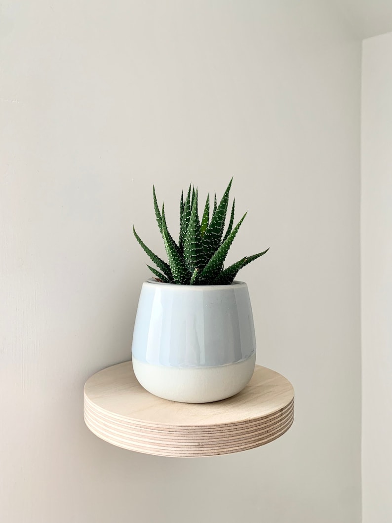 Round Floating Shelf Plywood Minimalist Circular Shelf Etsy UK