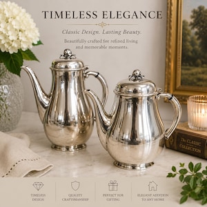 Wilcox Silverplate Teapot Coffeepot International Silver Apple 2601 & 2602
