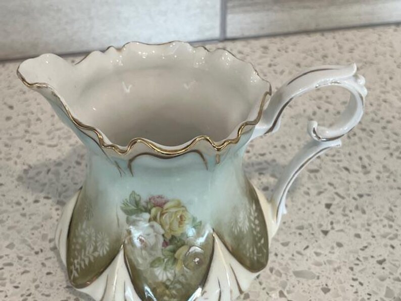Antique Hand Painted Cream and Sugar Set – Victorian Porcelain With ...