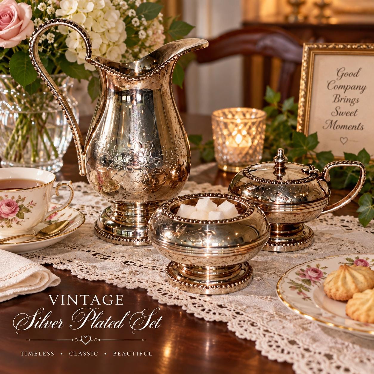 ヴィンテージ　NEW ENGLAND SILVER PLATE CO.　プレート Silver Plate Made in England - Etsy