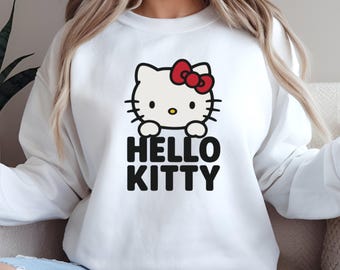 Sweat Hello Kitty : sweat à capuche unisexe style dessin animé