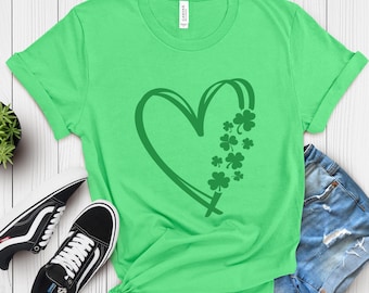 St Patrick's Day Shamrock Irish Heart Saint Patties T-Shirt