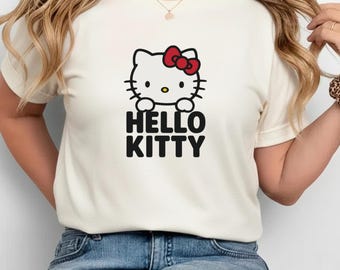 T-shirt mignon Hello Kitty, T-shirt dessin animé Kitty