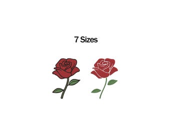 Diseño de bordado de rosas, bordado de rosas rojas, diseño de mini bordado de rosas, bordado de flores, archivos de máquina de rosas, mini diseño de flores