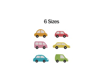 Diseño de bordado de minicoches, diseño de bordado de coches, bordado de transporte, diseño de minibordado, diseño de bordado para niños