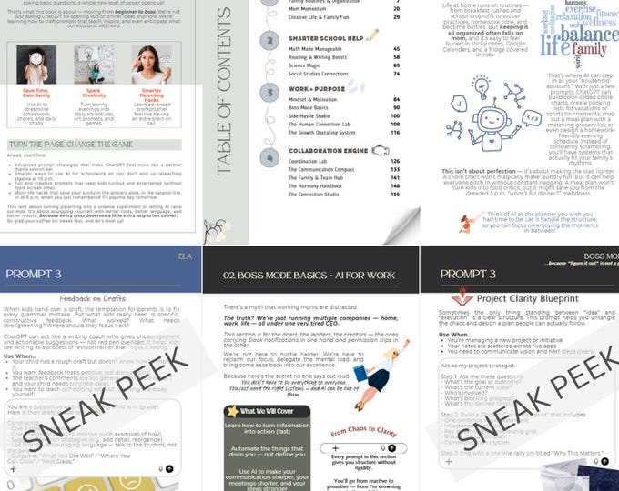 ChatGPT for Moms | Modern GRITS 2-Book Bundle | Smarter School Help + Home Harmony + AI for Everyday Life | Full Digital eBook Download