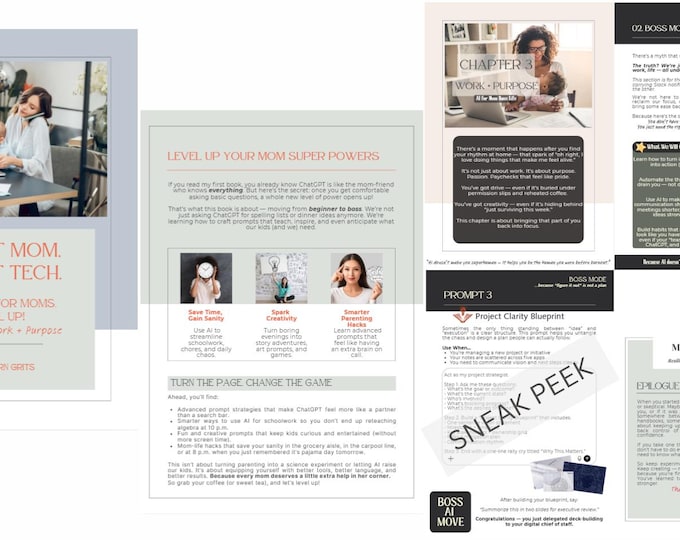 Boss Mode | ChatGPT for Moms Chapter 3 | Digital eBook | Productivity, Workflows & Leadership for Working Moms