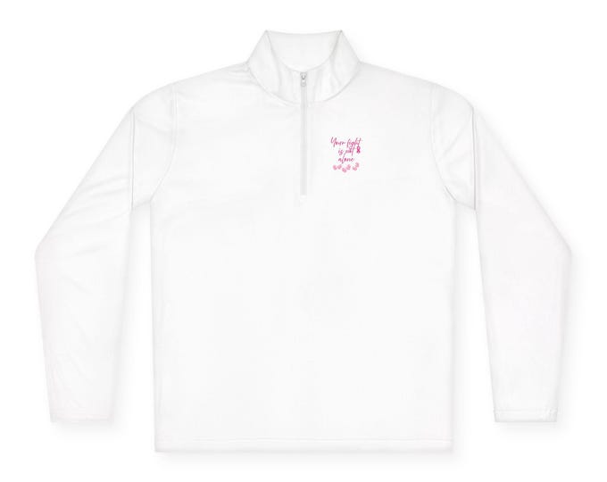 I Wear Pink for Bestie, Stylish Breast Cancer Awareness Pullover, Unisex Quarter-Zip, Perfect Gift for Supporters, Cozy Apparel for Events
