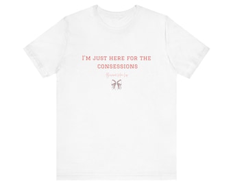 Baseball Mom Tee: I'm Just Here for the Concessions - Unisex Short Sleeve Shirt