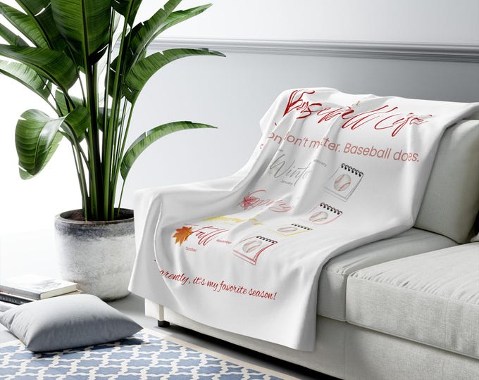 Baseball Life Sherpa Fleece Blanket: Cozy Comfort Throw
