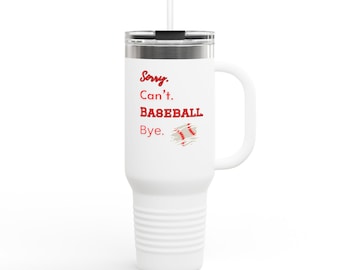 Baseball Travel Mug: 40oz Insulated Stainless Steel Mug For Sports Fans