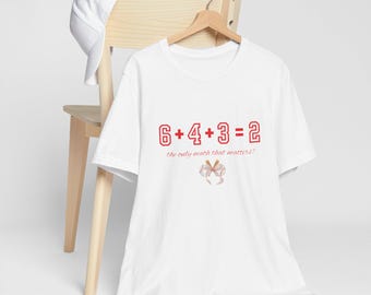 Funny Baseball Math T-Shirt: Double Play Design