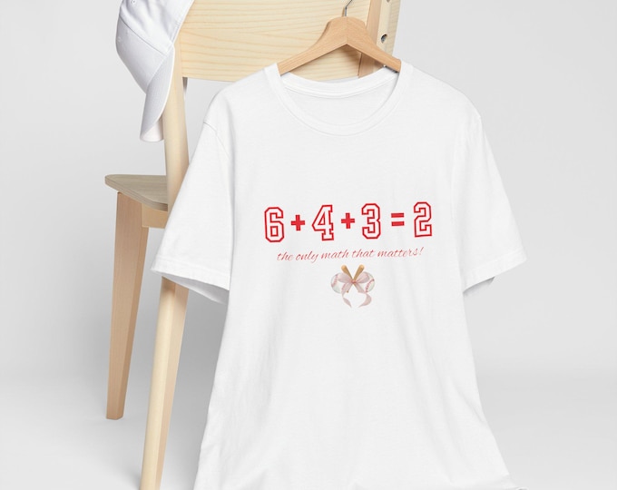 Funny Baseball Math T-Shirt: Double Play Design