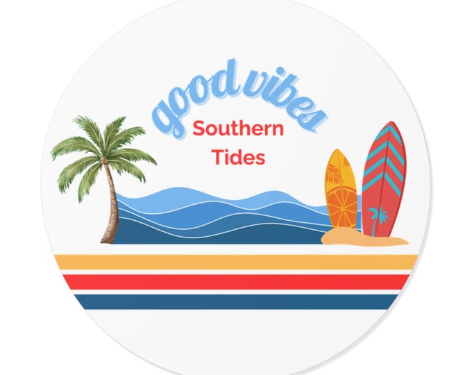 Southern Tides Vinyl Sticker: Good Vibes Coastal Beach Decal