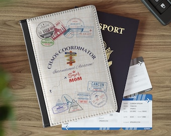 Chaos Coordinator Passport Cover: RFID Blocking Faux Leather Travel Accessory