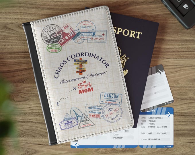 Chaos Coordinator Passport Cover: RFID Blocking Faux Leather Travel Accessory
