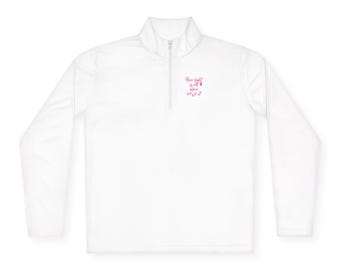 I Wear Pink for Aunt, Stylish Breast Cancer Awareness Pullover, Unisex Quarter-Zip, Perfect Gift for Supporters, Cozy Apparel for Events